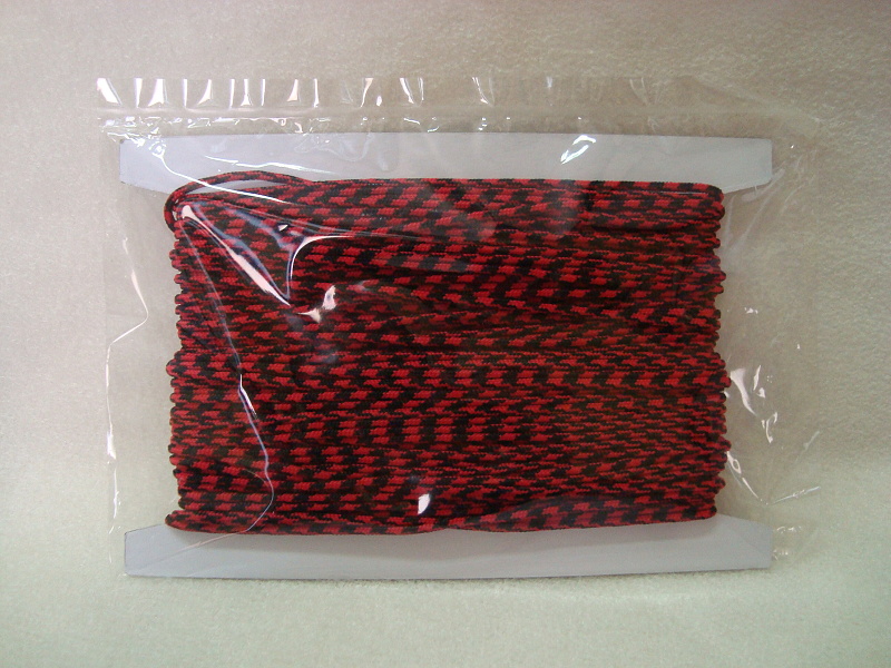 paracord 4mm červená+černá